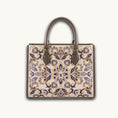 Load image into Gallery viewer, Luxury Handcrafted Chinese Suzhou Embroidery Leather Tote Bag with Baoxiang Flower Motif

