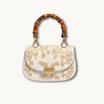 Load image into Gallery viewer, Heritage Floral Embroidery Saddle Bag with Bamboo Handle
