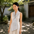 Load image into Gallery viewer, Heritage Lotus Motif Mulberry Silk Scarf — "Still Water"
