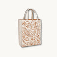 Load image into Gallery viewer, Heritage Chinese Embroidery Leather Tote Bag — Floral Motif Artisan Stitching
