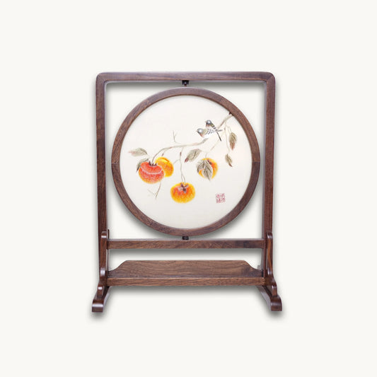 Museum-Quality Handcrafted Silk Suzhou Double-Sided Embroidery Ornament — May All Things Go As You Wish