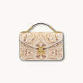 Load image into Gallery viewer, Vintage Jacquard Flap Handbag with Gold Clasp
