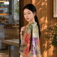 Load image into Gallery viewer, Luxury Floral Whisper Hua Luo Silk Chinese Mulberry Silk Square Scarf

