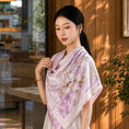 Load image into Gallery viewer, Luxury  Mulberry Silk Double-Sided Hua Luo Square Scarf
