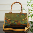 Bild in Galerie-Betrachter laden, Luxury Chinese Qianli Jiangshan Xiangyun Silk Bamboo Handle Crossbody Bag
