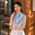 Load image into Gallery viewer, Peony Blossom Chinese Mulberry Silk Square Scarf
