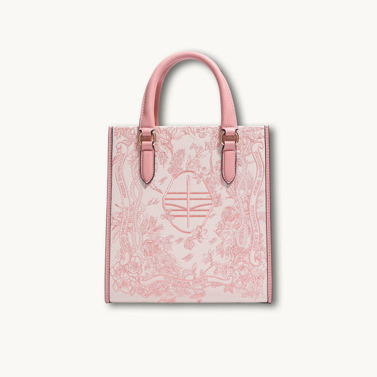Luxury Heritage Vine & Fortune Su Embroidery Leather Handbag