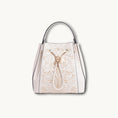 Load image into Gallery viewer, Heritage Gold Filigree Motif  Scroll Embroidery Bucket Bag
