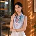 Load image into Gallery viewer, New Chinese Style Hua Luo Silk Scarf Double-Sided Mulberry Silk Shawl
