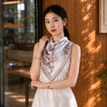 Load image into Gallery viewer, New Chinese Style Mulberry Silk Double-Sided Osmanthus & Orchid Square Scarf
