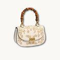 Load image into Gallery viewer, Heritage Floral Embroidery Saddle Bag with Bamboo Handle
