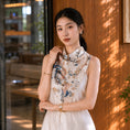 Load image into Gallery viewer, Luxury Chinese Style Spring Glow Mulberry Silk Shawl Square Scarf
