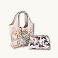 Load image into Gallery viewer, Dunhuang Scroll Grass Motif Embroidered Genuine Leather Tote Bag
