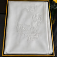 Load image into Gallery viewer, Heritage Lotus Motif Mulberry Silk Scarf — "Still Water"
