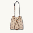 Load image into Gallery viewer, Embroidered Genuine Leather Bucket Bag with Chain Strap

