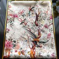 Load image into Gallery viewer, Luxury Birds & Blooms Jacquard Chinese Mulberry Silk Square Scarf
