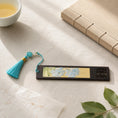 Load image into Gallery viewer, Handcrafted Silk Suzhou Embroidery Bookmark – Blue Lotus | Chinese Art Keepsake
