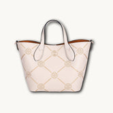 Borsa tote wing in vera pelle con ricamo Suzhou barocco dorato fatta a mano