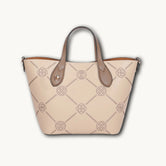 Borsa tote wing in vera pelle con ricamo Suzhou barocco dorato fatta a mano