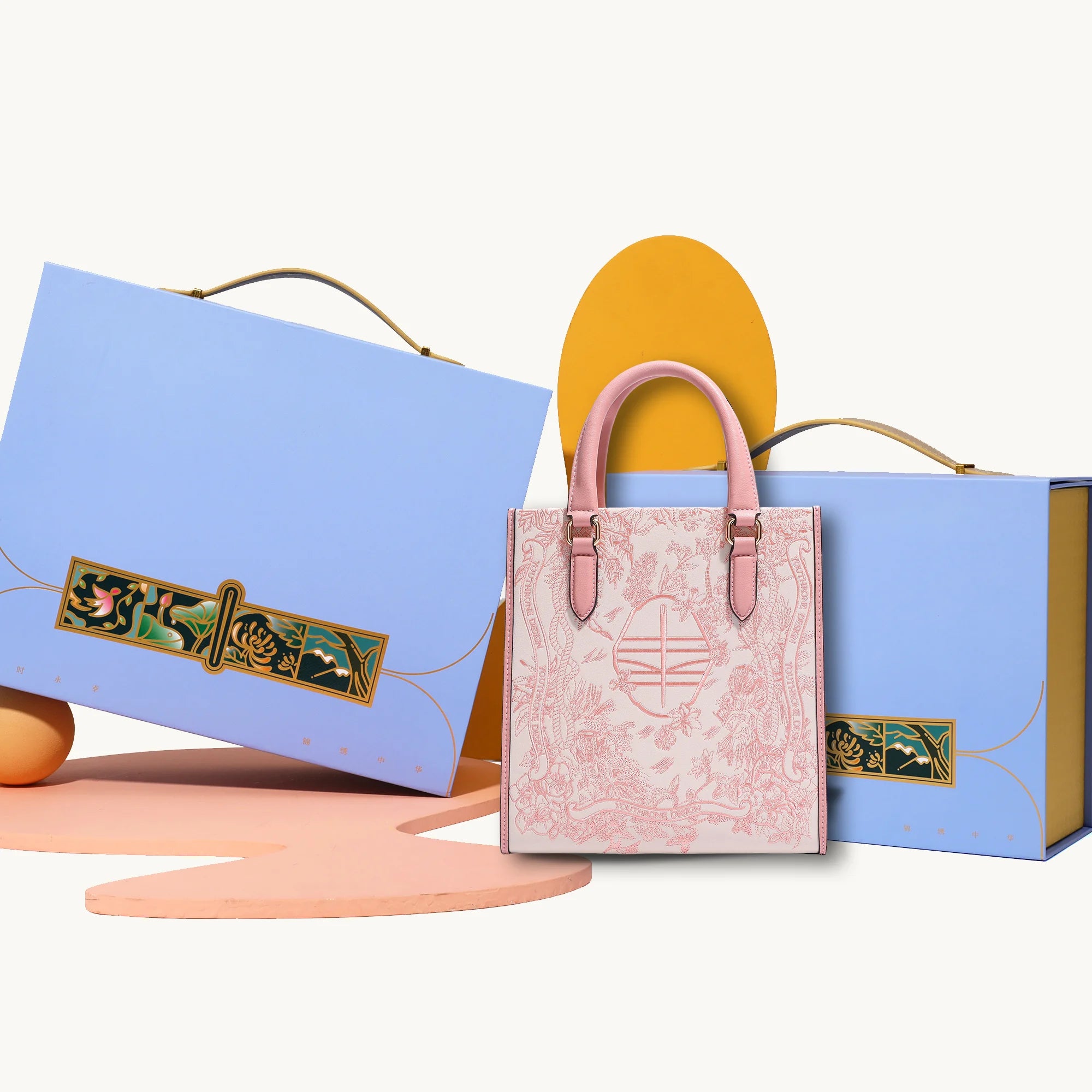 Luxury Heritage Vine & Fortune Su Embroidery Leather Handbag
