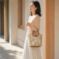 Bild in Galerie-Betrachter laden, Luxury Song Brocade Golden Qilin Peony Leather Handbag
