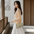 Bild in Galerie-Betrachter laden, Chinoiserie Luxury Song Brocade Scrolling Vine Kui Dragon Leather Clutch Bag
