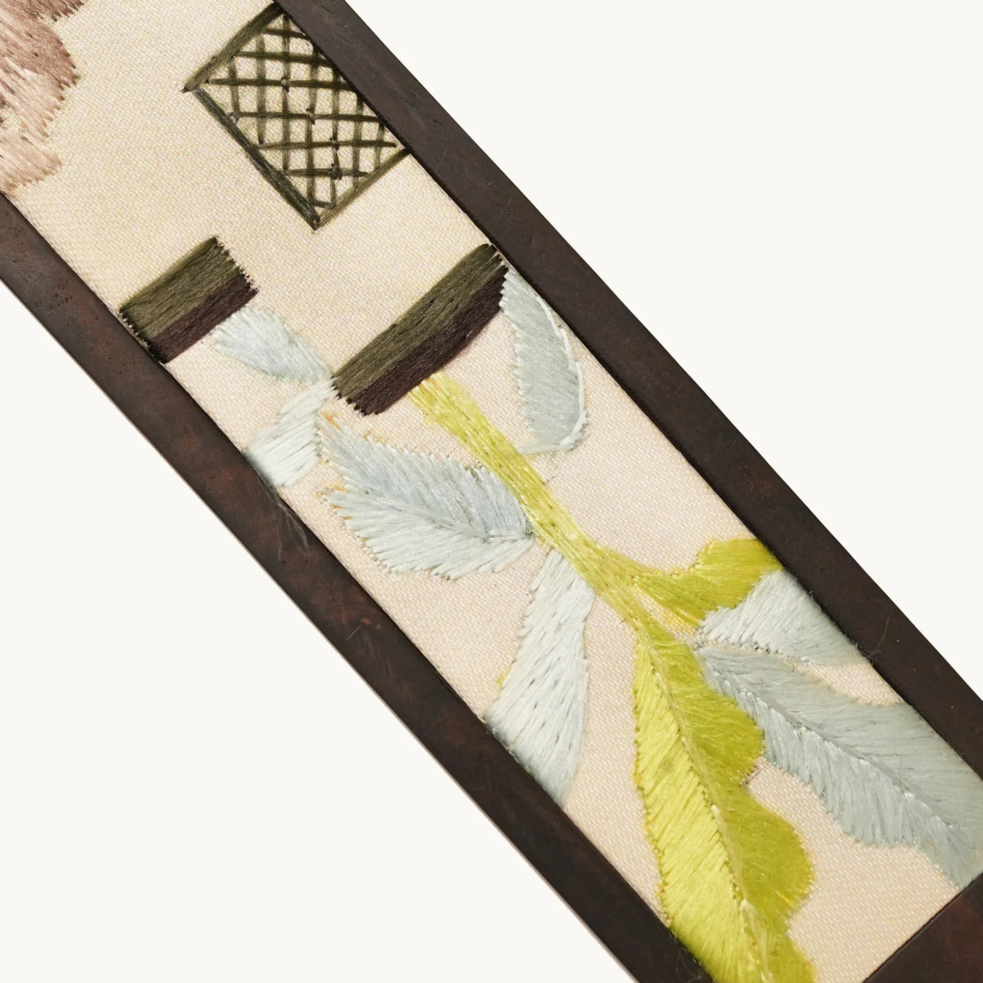 Handcrafted Silk Suzhou Embroidery Bookmark – Banana Leaf | Chinese Art Keepsake