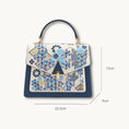 Load image into Gallery viewer, Luxury Heritage Geometric Motif Su Embroidery Leather Handbag
