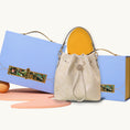 Load image into Gallery viewer, Genuine Leather Bucket Bag with Intricate Oriental Embossed Motifs
