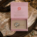 Load image into Gallery viewer, Heritage Ronghua Lily Hair Pin & Brooch Handcrafted Enamel Floral with Pearl Center
