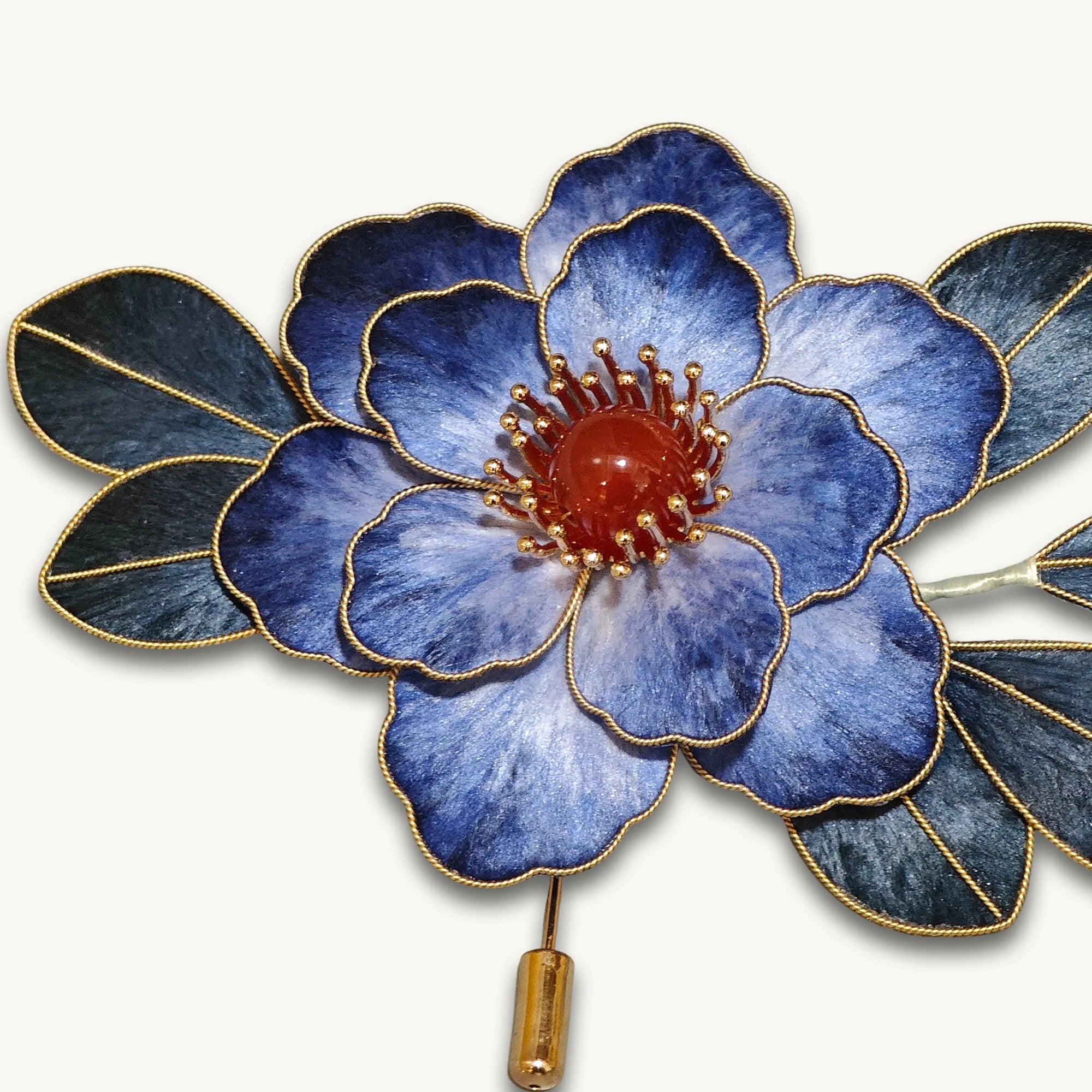 Heritage Cloisonné Ronghua Brooch  Filigree Enamel Floral Pin