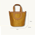Bild in Galerie-Betrachter laden, SinoCrafted golden silk Xiangyunsha peony handbag with genuine leather handles
