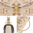 Load image into Gallery viewer, Vintage Jacquard Flap Handbag with Gold Clasp
