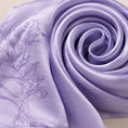Load image into Gallery viewer, Heritage Magnolia Motif Mulberry Silk Scarf — "Jade Bloom"
