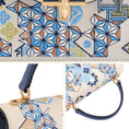 Load image into Gallery viewer, Luxury Heritage Geometric Motif Su Embroidery Leather Handbag

