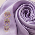 Load image into Gallery viewer, Heritage Persimmon Motif Su Embroidery Mulberry Silk Scarf — "Lunar Harvest"

