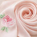 Load image into Gallery viewer, Heritage Peony Motif Su Embroidery Mulberry Silk Scarf — "Crown of Spring"
