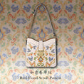 Cargar la imagen en la vista de la galería, Bolso tote de piel auténtica con alas, bordado de Suzhou barroco dorado hecho a mano
