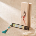 Load image into Gallery viewer, Handcrafted Silk Suzhou Embroidery Bookmark – Blue Lotus | Chinese Art Keepsake
