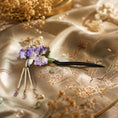Load image into Gallery viewer, Heritage Iris Ronghua Silk Hair Stick with Pearl Tassels
