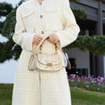 Load image into Gallery viewer, Heritage Floral Embroidery Saddle Bag with Bamboo Handle
