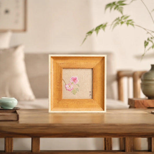 Heritage Suzhou Embroidery Ornament Hand-Stitched Blossom-Hibiscus
