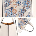 Load image into Gallery viewer, Architectural Geometric Embroidered Genuine Leather Tote Bag
