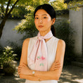 Load image into Gallery viewer, Heritage Peony Motif Su Embroidery Mulberry Silk Scarf — "Crown of Spring"
