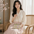 Load image into Gallery viewer, Luxury Chinese Fulu Prosperity Song Brocade Silk Frame Handbag with Vintage Clasp
