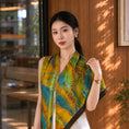 Load image into Gallery viewer, Chinese Mulberry Silk Scarves  Luxury Qianli Jiangshan Hua Luo Silk Scarf
