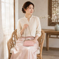 Load image into Gallery viewer, Luxury Chinese Pink Song Brocade Silk Frame Handbag with Dingsheng Motif
