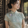 Load image into Gallery viewer, Heritage Ronghua Hydrangea Hair Pin Handcrafted Silk Blossom
