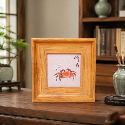 Master Designed Heritage Su Embroidery Wall Art Handcrafted Silk—Crab