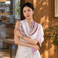 Load image into Gallery viewer, Luxury  Mulberry Silk Double-Sided Hua Luo Square Scarf
